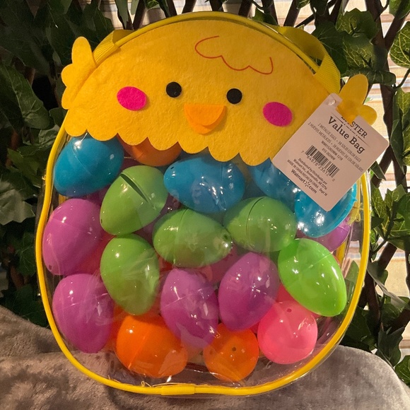 2 New Zippered Chick Easter Egg Value Bags  - 2 Bags & 80 Plastic Eggs - Picture 11 of 13